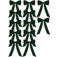 thumbnail image 2 of Twfbrm 12 Pcs Christmas Bows for Xmas Tree, 9"x13" Large Velvet Ribbon Bows for Gift Wrapping, Christmas Tree Hanging Ornaments Rustic Wreath Bow Christmas Decorations for Crafts Wedding Party, 2 of 9