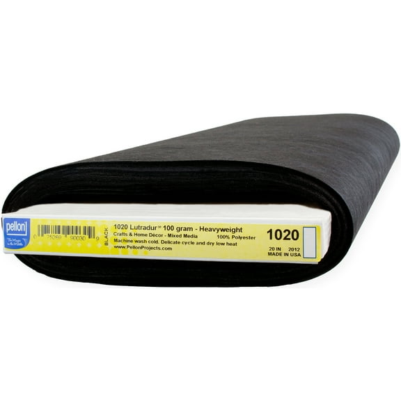 Pellon Lutradur Fabric, Black 20" x 20 Yards by the Bolt 1 Pack