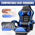 thumbnail image 5 of BSTYJQXH Adjustable Comfortable Ergonomic Gaming Chair with Lumbar Support, Blue/Black, 5 of 7