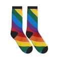 thumbnail image 4 of Athletic Socks Rainbow Pride Flag Sport Running Calf Socks Crew Socks for Men Women, 4 of 7