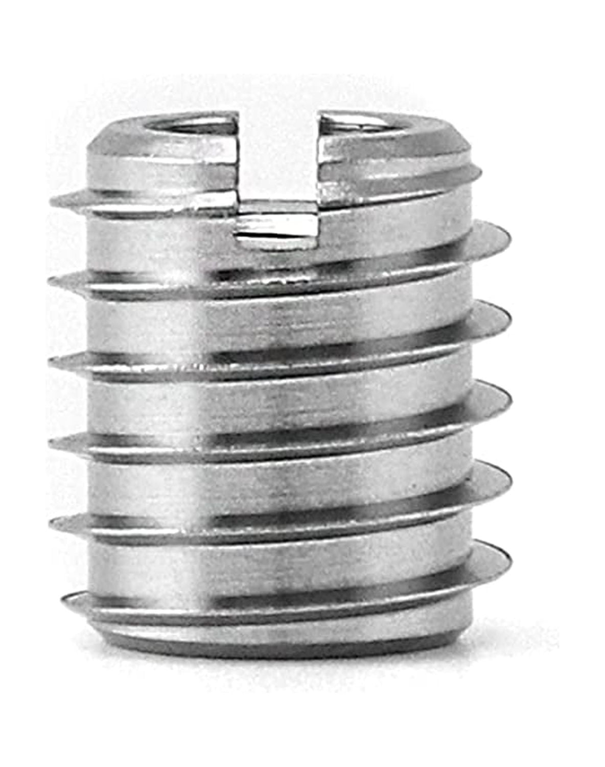 Stainless Steel Threaded Insert for Hard-Wood, 1/4-20 Internal Threads 20 Pack 5/8" Long Nut Inserts for Hardwoods, Softwoods, Plywood and Composites