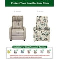 thumbnail image 6 of AIGIA Recliner Chair Covers 4 Pieces Printed Reclining Slipcovers with Pocket Stretch Recliner Couch Slipcovers, 6 of 7