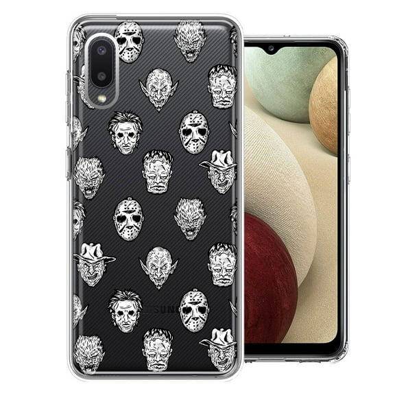 MUNDAZE For Samsung Galaxy A02 Halloween Horror Villains Design Double Layer Phone Case Cover