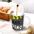 thumbnail image 3 of Yiaed Cute Dinosaur Print Ceramics Coffee,Large Handle Design,Extra Large Tea and Coffee Cup for Office and Home Mugs, 3 of 6