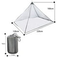 thumbnail image 4 of facefd Tente à 360 Degrés pour Camping en Plein Air, Tente de Randonnée pour Lit de Camping Simple, Filet Noir, 4 of 6