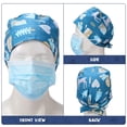 thumbnail image 5 of Heart Printed Bouffant Cap with Buttons Unisex Sweatband Adjustable Tie Back Hat 5 Pack, 5 of 5