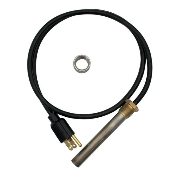 Moroso Performance Oil Heater 23991 4-3/4 Inch Length Element; 400 Watts; With 1/2 Inch - 14 NPT Weld In Bung; 3 Foot Cord