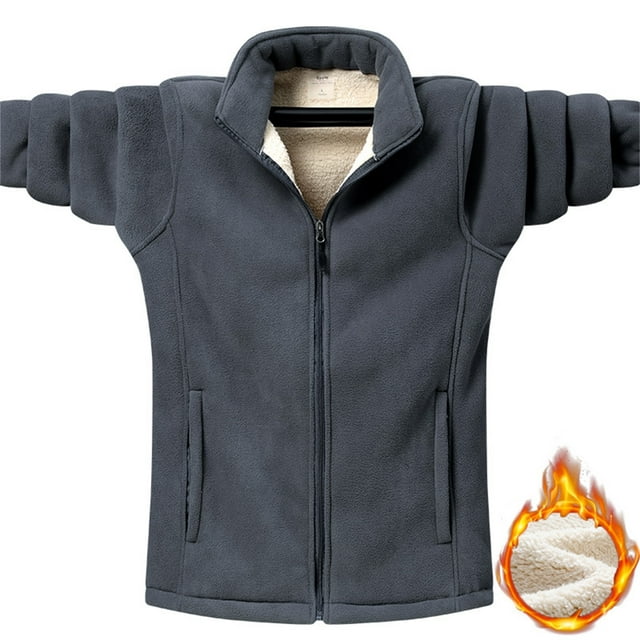 TJAZFJPA Veste Décontractée pour Hommes 2025 Veste Double Grande Taille Col Montant Veste Sans Capuche Veste Décontractée Ajustée
