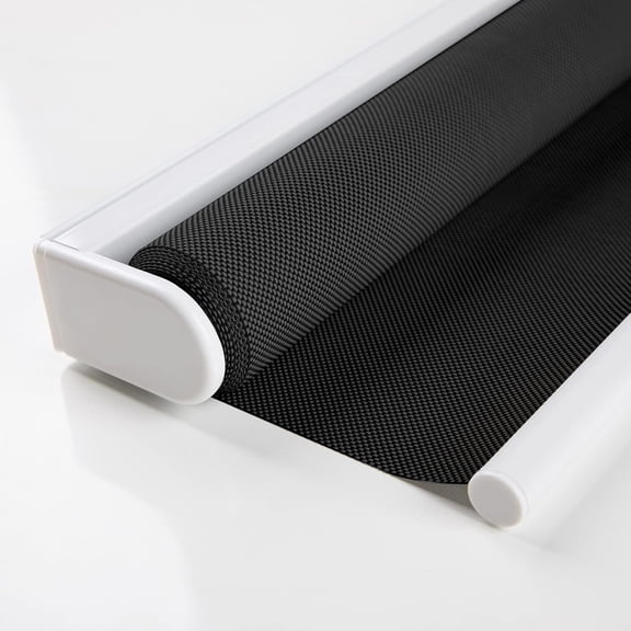 Cordless Roller Shades for Windows Light Filtering Shades with 5% Openness Solar Screen Semi Sheer Roller Blinds UV Protection for Office and Home. Easy to Install 30" W x 72" H (Black)