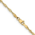 thumbnail image 3 of 14K Yellow Gold Singapore Chain Styles Necklace 1.9 mm 18 inch, 3 of 4