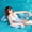 Maple leaf blue, variant on Foldable Double Backrest Inflatable Floating Chair, Breathable Mesh Hammock Style Pool Lounge, Portable Water Float for Swimming Pool, Lake and Outdoor Water Relaxation