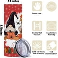 thumbnail image 2 of 20oz Stainless Steel Tumbler Horror Pumpkin Halloween Straight Skinny Water Bottle Thanksgiving Christmas Gnome Travel Coffee Mug Insulated Tumblers Cups for Girls Friend Sisters Niece Birthday, 2 of 5