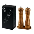 thumbnail image 1 of Home Improvement, Wooden Pepper Grinder Solid Refillable Manual Mill For Kitchen Cooking BBQ Restaurant Seasoning, Seasoning Box, 1 of 5
