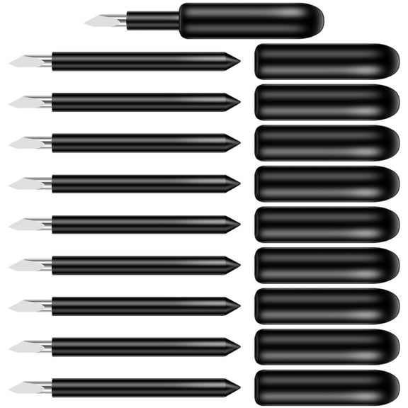 Pluokvzr 10pcs Deep Cut Blade 45/60 Degree Deep Point Blade Foam Chipboard Leather Cutting Tool Compatible With Explore Air 1 / 2 / 3 Maker 3 / Maker