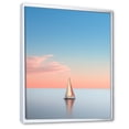 thumbnail image 2 of Designart "Oceanic Sailboarding Horizon II" Coastal Floater Framed Canvas Art Print, 2 of 5