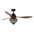 thumbnail image 5 of Parrot Uncle 52-inch Industrial 3-Blade Crystal Ceiling Fan with Remote, 5 of 5