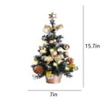 thumbnail image 3 of Bdday Home Decor Premium Snow Flocked Hinged Artificial Mini Christmas Tree Fake Spruce Full Tree for Home Office Party Decoration Christmas Gifts, 3 of 6