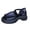 Black, variant on Women's Hook Loop Slingback Wedge Platform Sandals Cushioned Thick Sole Faux Leather Walking Shoes