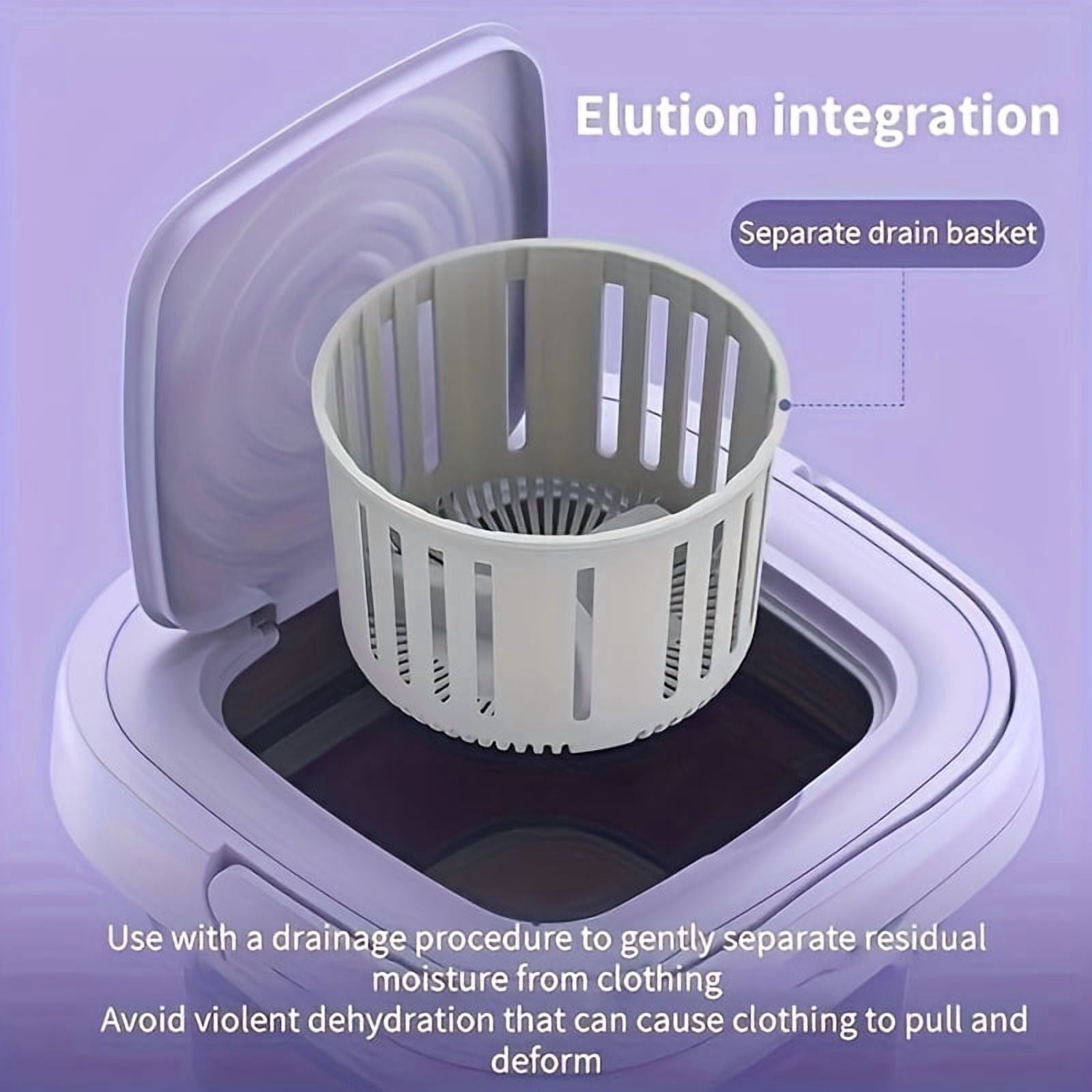 Portable Washing Machine - High Capacity, 3 Deep Cleaning Modes | Suitable for Underwear, Apartments, Travel, RVS, Camping, Space Saving Design, Multimode Washer, Plug Powered