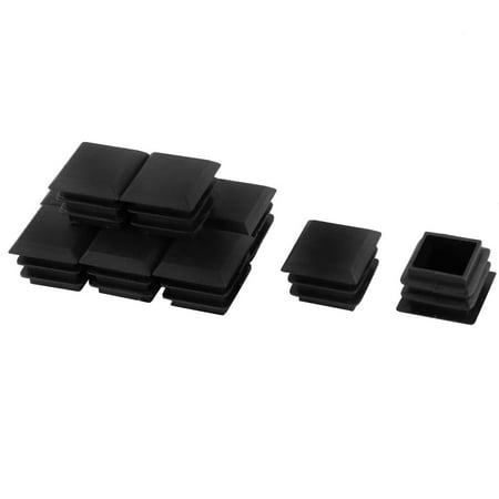 Unique Bedroom Chairs Unique Bargains 30 Pcs Antislip Plastic Square 25mm x 25mm Chair Foot Cover Table Furniture Leg Protector Black ()