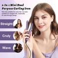 thumbnail image 2 of 2-in-1 Mini Curling Wand & Flat Iron - Dual Purpose Hair Styler for All Hair Types, Portable Travel Styler for Short Hair & On-the-Go Use（Green）, 2 of 7