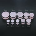 thumbnail image 3 of ZS 2Pcs Pink Single Flared Ear Plug Tunnel Natural Stone Ear Gauges Mushroom Shape Ear Stretchers Jewelry with Silicone O-Ring, 3 of 4