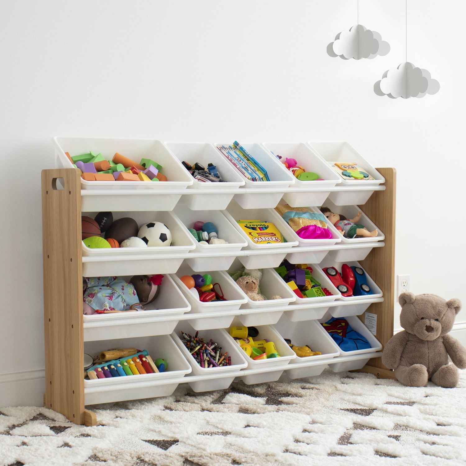 Humble Crew Extra Large Toy Storage Organizer with 20 Storage Bins