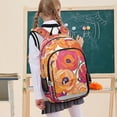thumbnail image 7 of FORMRS Unisex School Backpack 17" Student Travel Bag with Laptop Compartment, Orange Hand Drawn Floral, 7 of 7