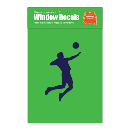 Volleyball Player Male Serve Car Window Decal (Best Male Volleyball Player)