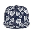 thumbnail image 2 of Daiia White Leaves print Flat Bill Hats Flat Brim Trucker Cap Baseball Cap Adjustable Classic Low Profile Hat Unconstructed Plain Cap, 2 of 9