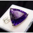 thumbnail image 4 of 78 Carat Beautiful Purple Amethyst Trillion 925 Solid Silver Pendant Gemstone, 4 of 9