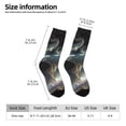 thumbnail image 2 of Fotbe Space White Horse Pattern Long Socks for Men & Women – Breathable & Stretchy Compression Socks, Ideal for Running, Travel, and Everyday Wear Size 5-11, 2 of 6
