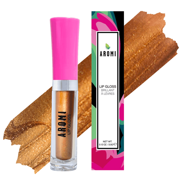 Aromi Gold Star Lip Gloss Oil - Metallic Shimmery Gold 0.12 oz