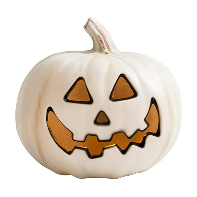 Calabaza de Halloween, luz decorativa para interiores, detalles vívidos, artesanía fina, resina. Estilo C