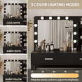 thumbnail image 4 of Algherohein Vanity Set with Mirror and Storage Cabinet,Makeup Vanity for Bedroom,Black, 4 of 8