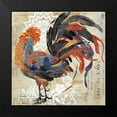 thumbnail image 2 of Evelia Designs 20x20 Black Modern Framed Museum Art Print Titled - Rooster Flair V, 2 of 5