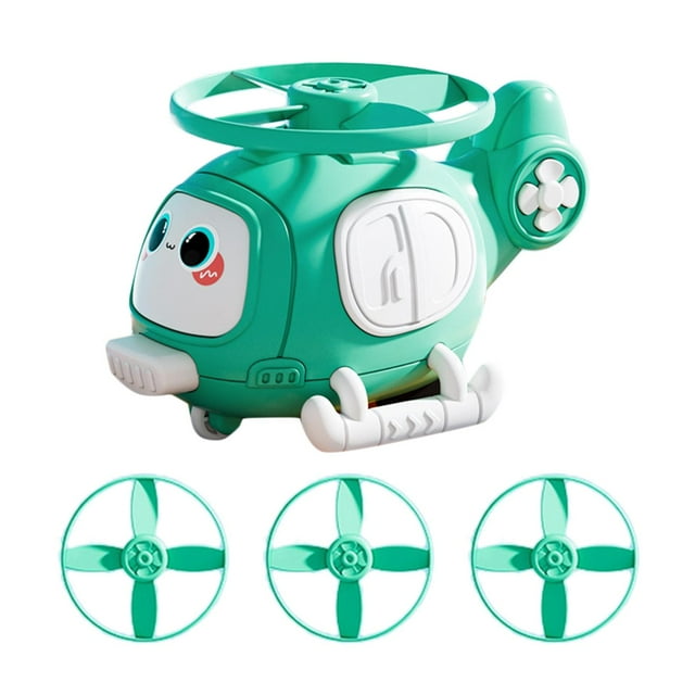 TISHITA Jouet Hélicoptère à Disque Volant Jeu Extérieur Jouets d'Intérieur et d'Extérieur pour Fête Jouets pour Chat Vert