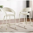 thumbnail image 4 of Jacques Velvet Navy Counter Height Dining Chairs (Set of 2), 4 of 5