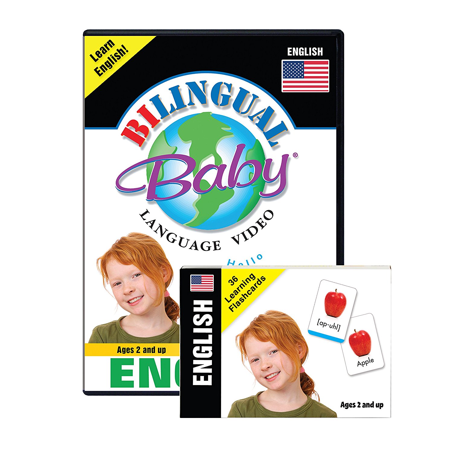 Bilingual Baby Learn English DVD and Flashcard Collection