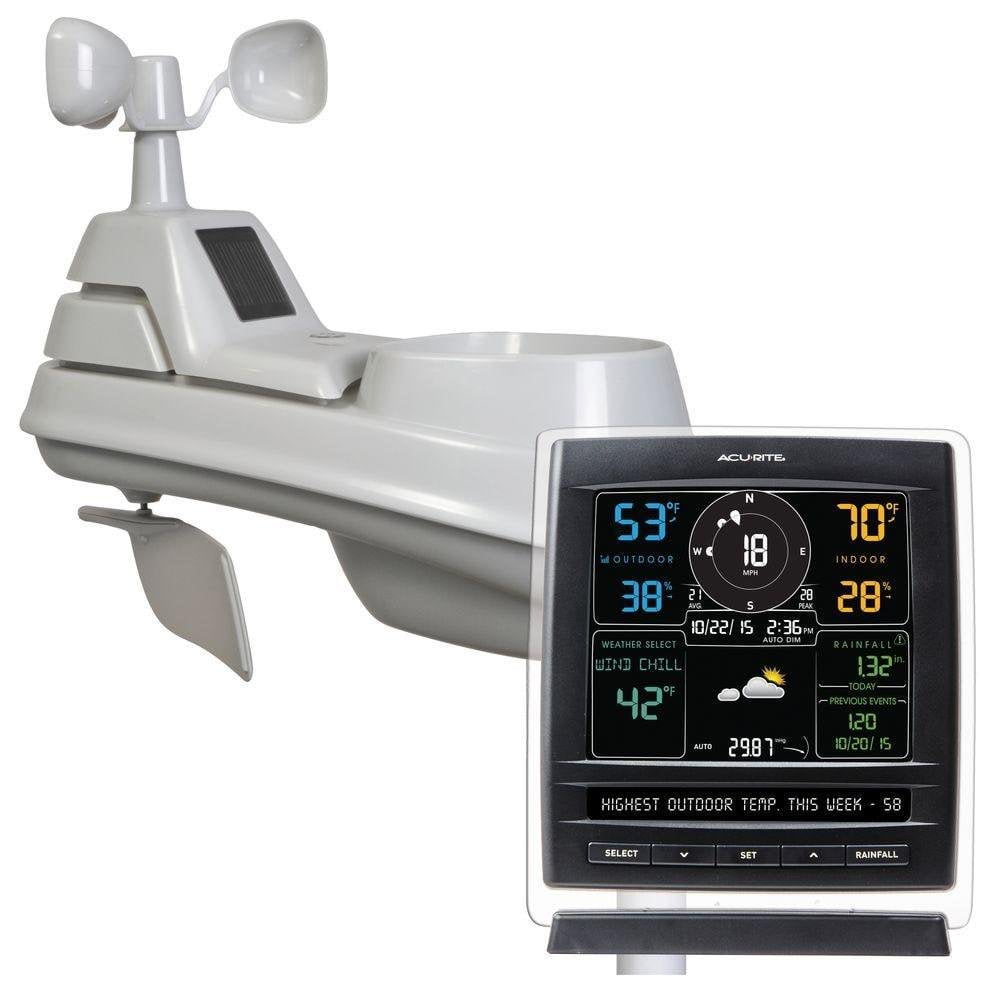 AcuRite 01517RM Color Weather Station with Pro 5-in-1 Wind and Rain (Dark Theme) by Chaney Instrument Co