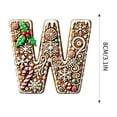 26 Gingerbread Alphabet Ornaments for Christmas Tree Candy Cane Initial