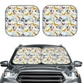 thumbnail image 2 of Vsdgher Flowers Butterfly Print Car Windshield Sun Shade, Reflective Sunshade Window Sunshade Sun Visor Protector Fit for Cars,Trucks,SUVs-Large, 2 of 6
