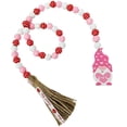 thumbnail image 4 of Tassel Bead String Wood Bead String Ornament Hemp Rope Bead Decor for Valentine's Day, 4 of 8