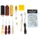 thumbnail image 1 of 13pcs DIY Leather Handwork 2mm/4mm Punch Leather Wheel Tool and Awl Wax Thread Leather Tool Kit, 1 of 4