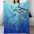 thumbnail image 3 of Pokemon Eevee Vaporeon Throw Blanket Cute Flannel for Boys Girls Men Women, 3 of 7