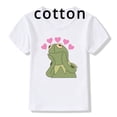 thumbnail image 2 of Camiseta de algodón con estampado de rana para niñas, bonita camiseta de verano de manga corta estilo Harajuku, ropa para niños, camisetas, 2 of 5