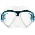 thumbnail image 2 of Máscara de buceo Cressi Matrix de 2 lentes, transparente con detalles aguamarina, 2 of 6