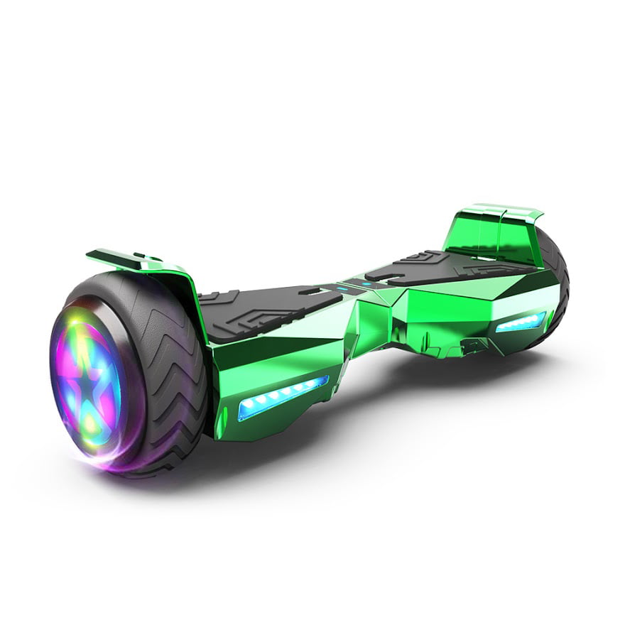 Hoverstar Hoverboard Certified HS2.0 Flash Wheel with LED Light Self Balancing Wheel Electric Scooter, Chrome Green