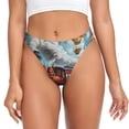thumbnail image 1 of Balery Red Train Hot Air Balloon Tangas de Algodón para Mujer con Estampado – Ropa Interior Sexy, Transpirable, G-string-Small, 1 of 6