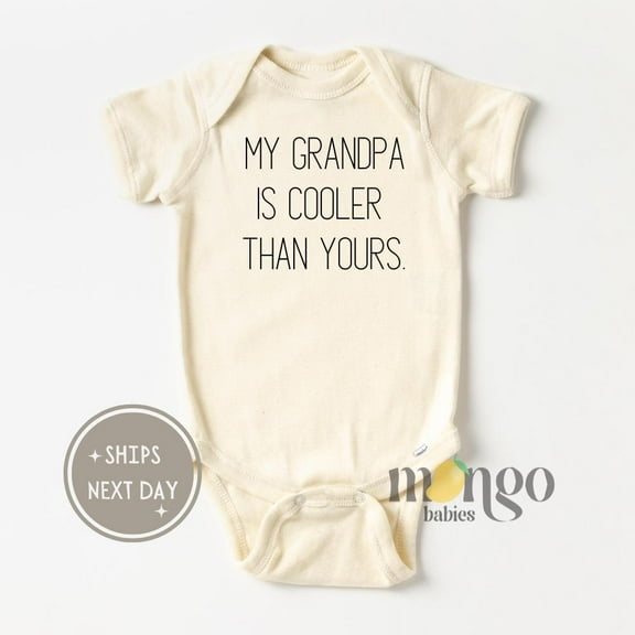 Baby Bodysuit BELLA CANVAS Grandpa Baby Onesies My Grandpa Is Cooler Than Yours Baby Gift I Love My Grandpa Announcement Grandpa Pregnancy Announcement Father'S